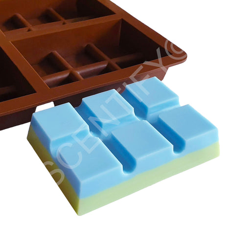 6 x 6 Snap Bar Silicone Mould | Wax Melts | SCENTIFY Ltd