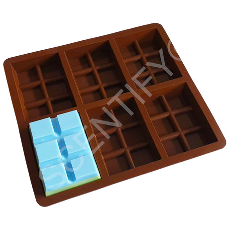 6 x 6 Snap Bar Silicone Mould | Wax Melts | SCENTIFY Ltd