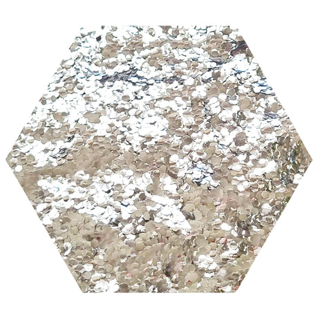 Silver Biodegradable Cosmetic Glitter | Chunky | Truly Personal | Wax Melt Bath Bombs Soap