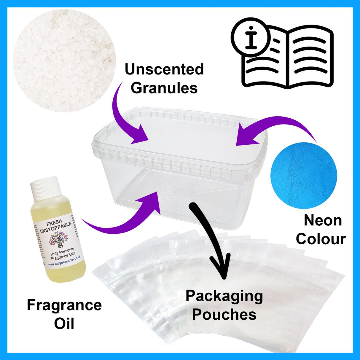 Simmering Granules Starter Kit (Neon) | Truly Personal | Candle Making Supplies